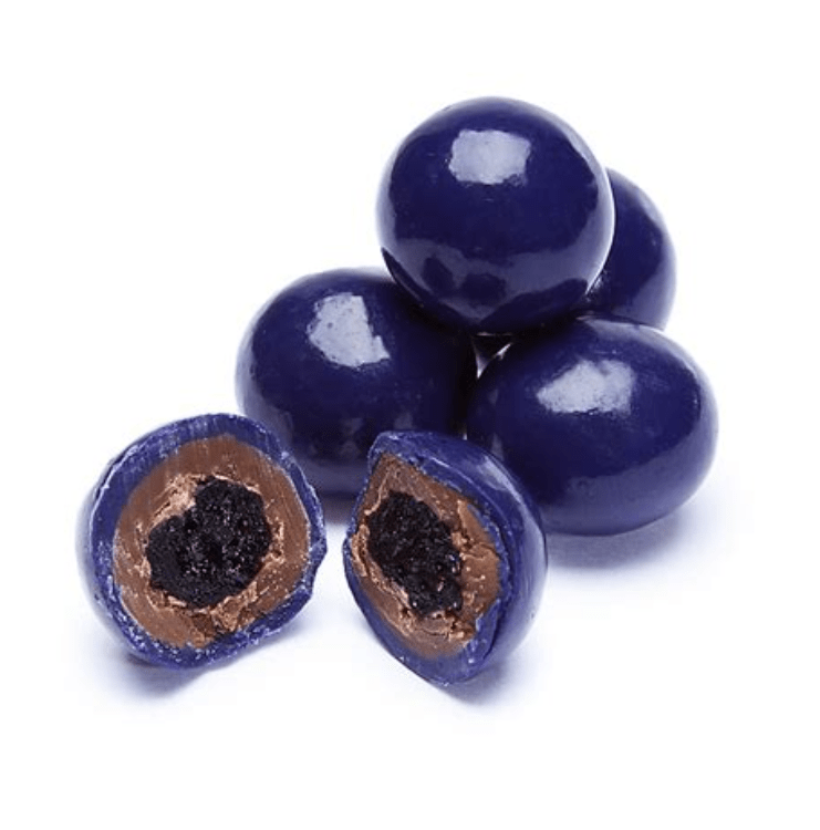 Blue chocolate candies