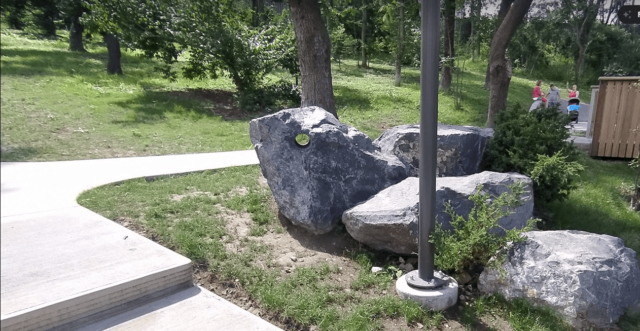 Hole in a stone in Nagorny