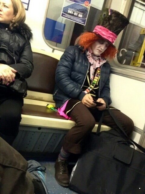 Mad hatter in metro